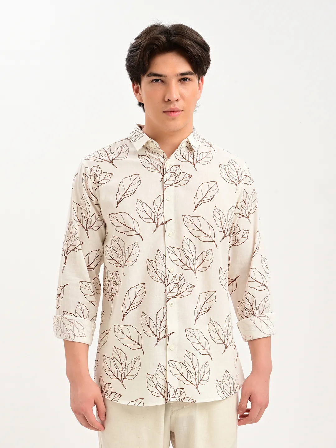 BLUBBER Botanical Leaf Premium Casual Shirt
