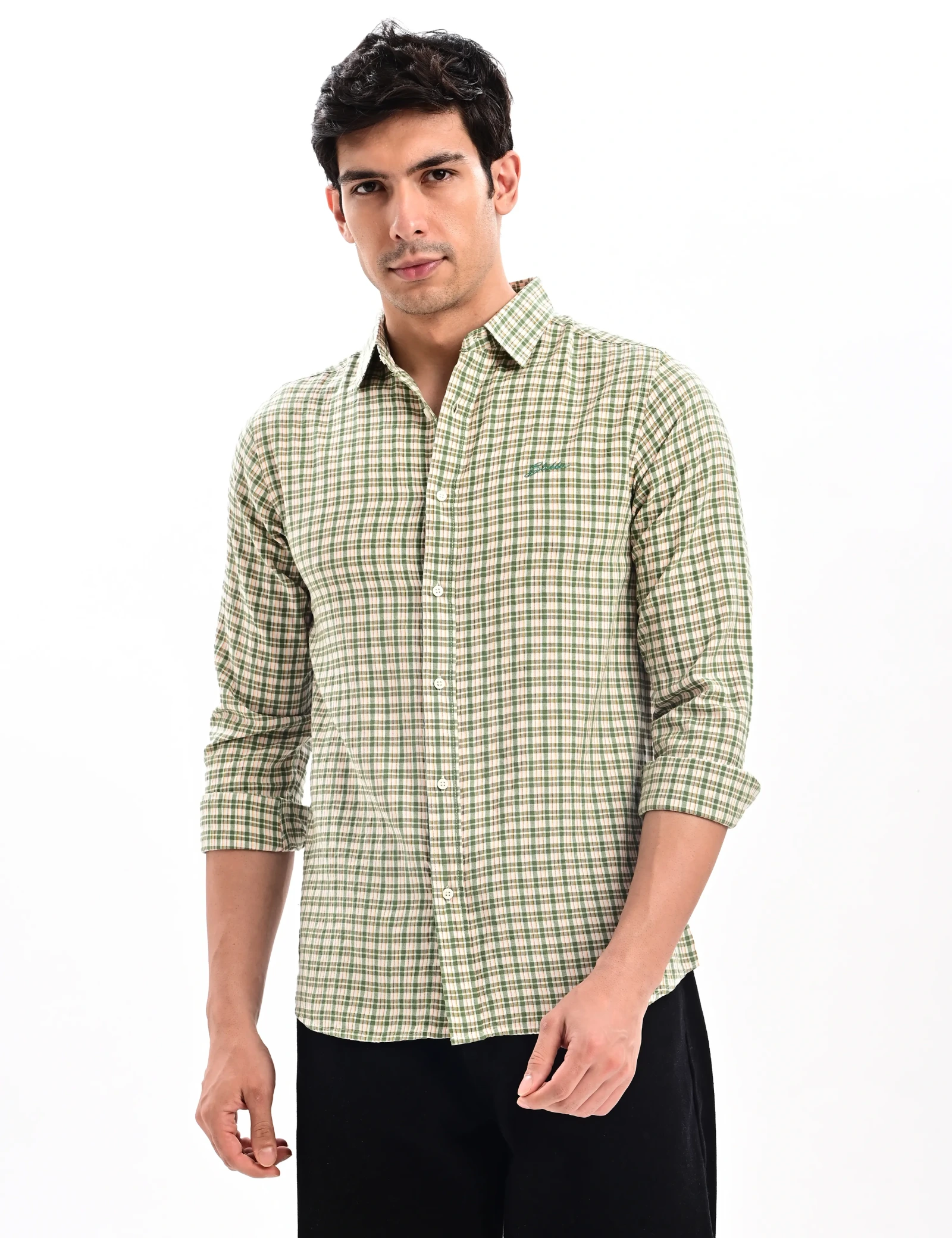 BLUBBER Fine Micro Check Shirt