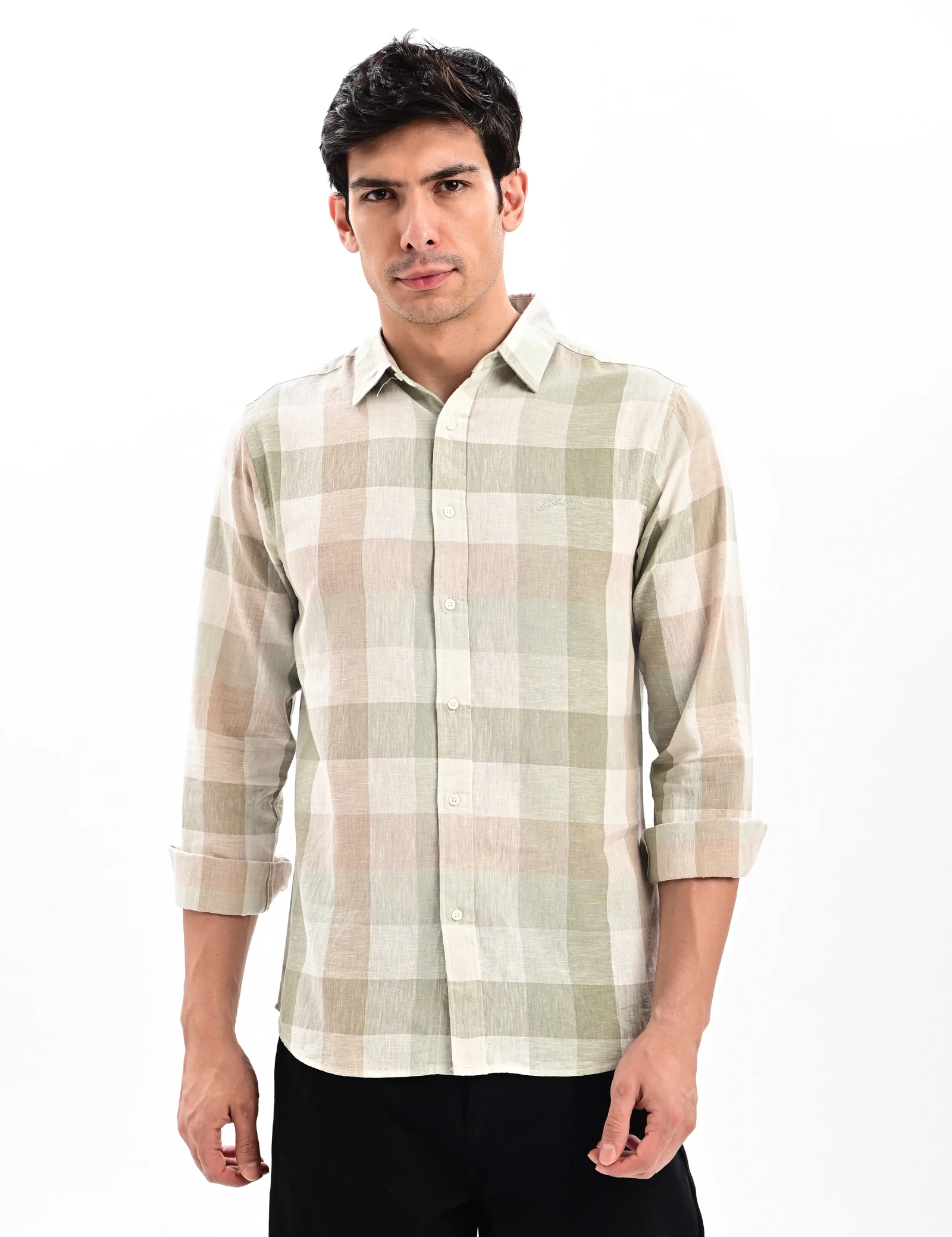 BLUBBER Soft Oversized Plaid Shirt