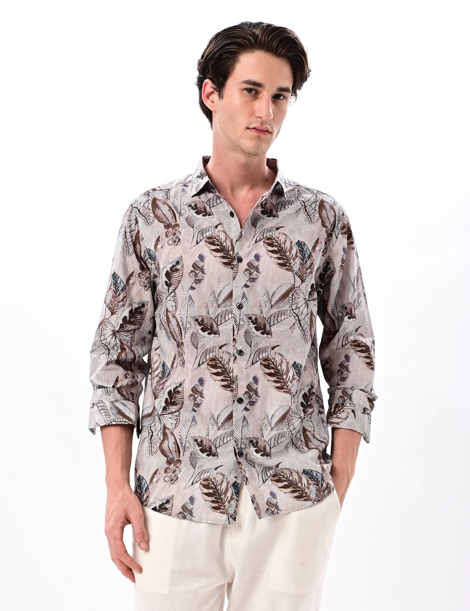 BLUBBER Botanical Leaf Printed Shirt