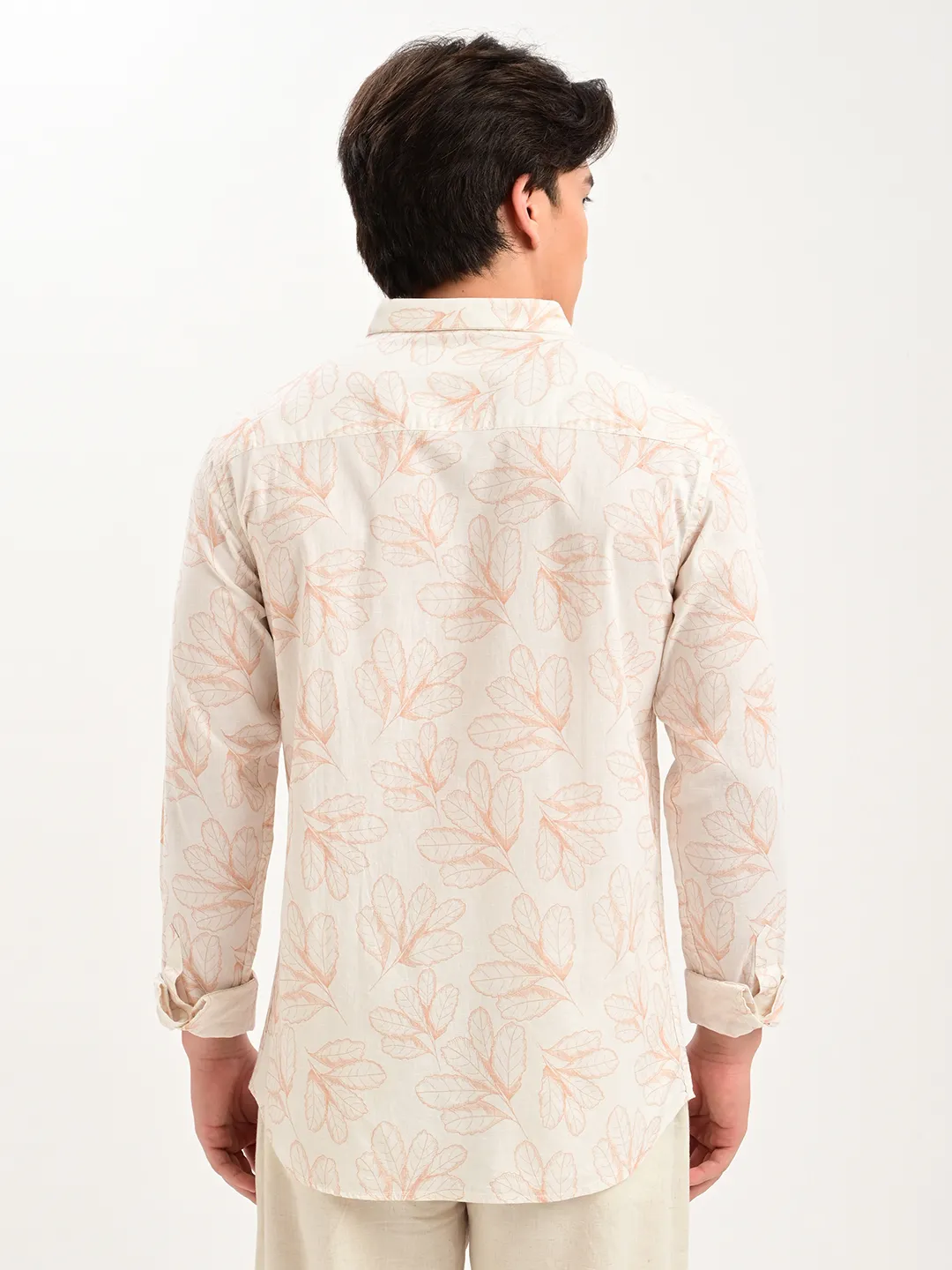 BLUBBER Minimal Botanical Leaf Premium Casual Shirt