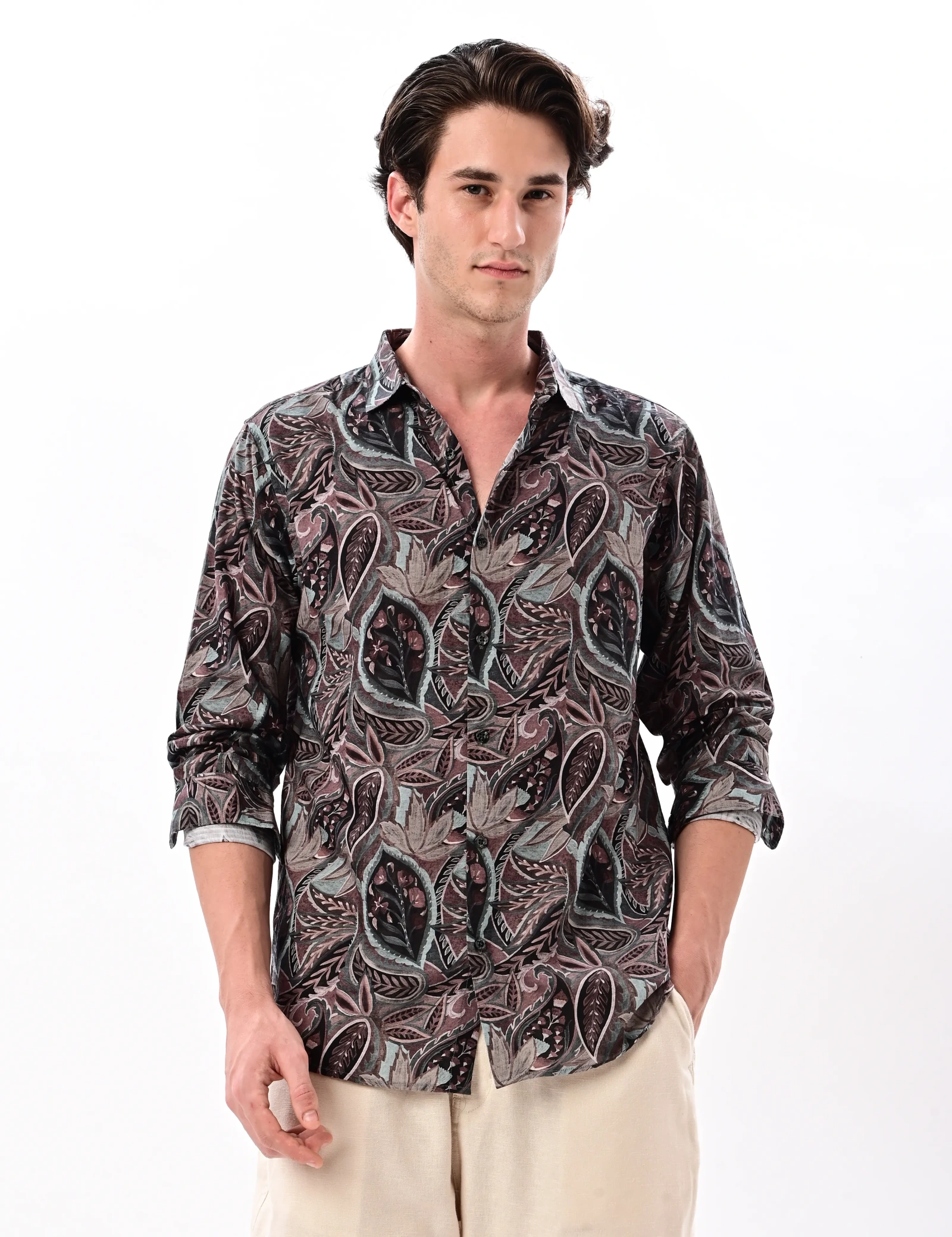 BLUBBER Paisley Botanical Printed Shirt