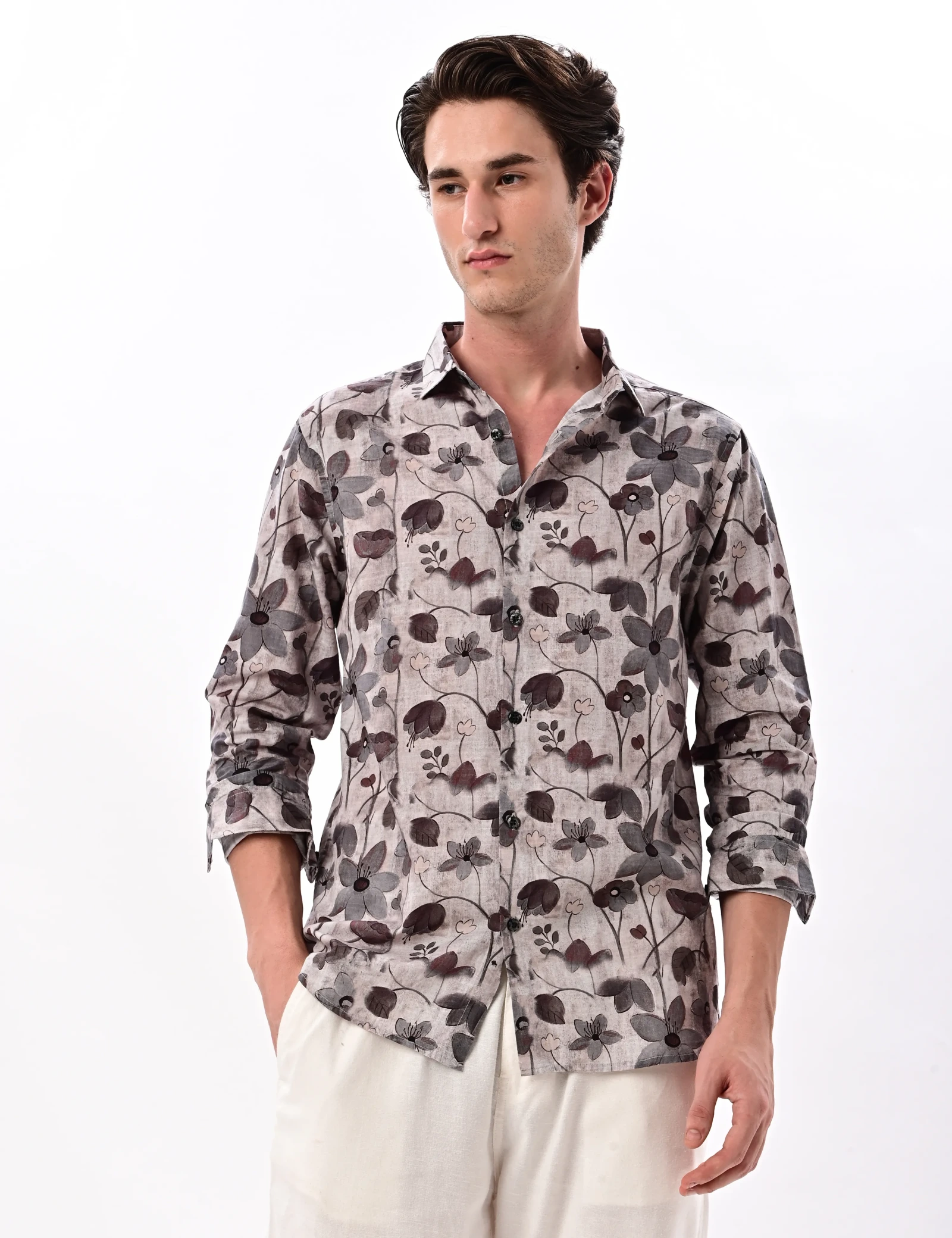 BLUBBER Floral Botanical Printed Shirt