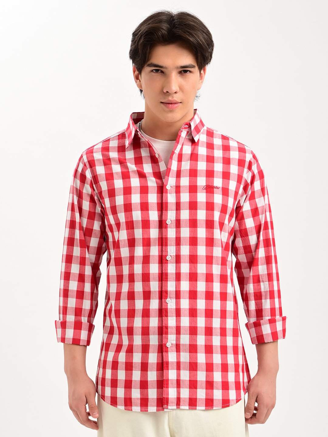 BLUBBER Classic Gingham Check Regular Fit Shirt