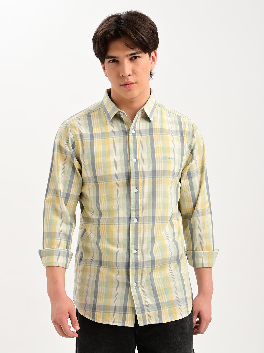BLUBBER Multicolour Plaid Check Regular Fit Shirt