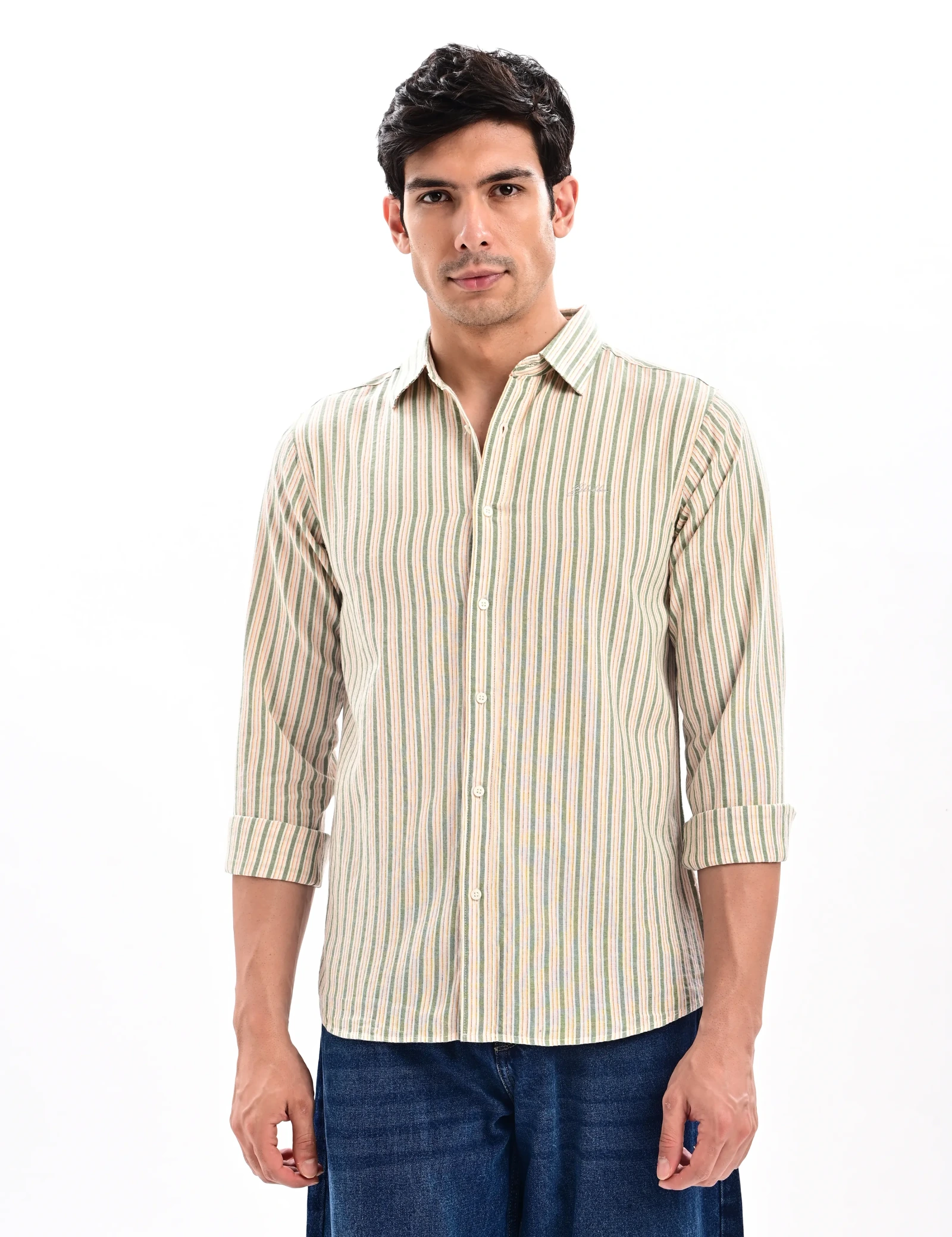 BLUBBER Fine Vertical Stripe Shirt